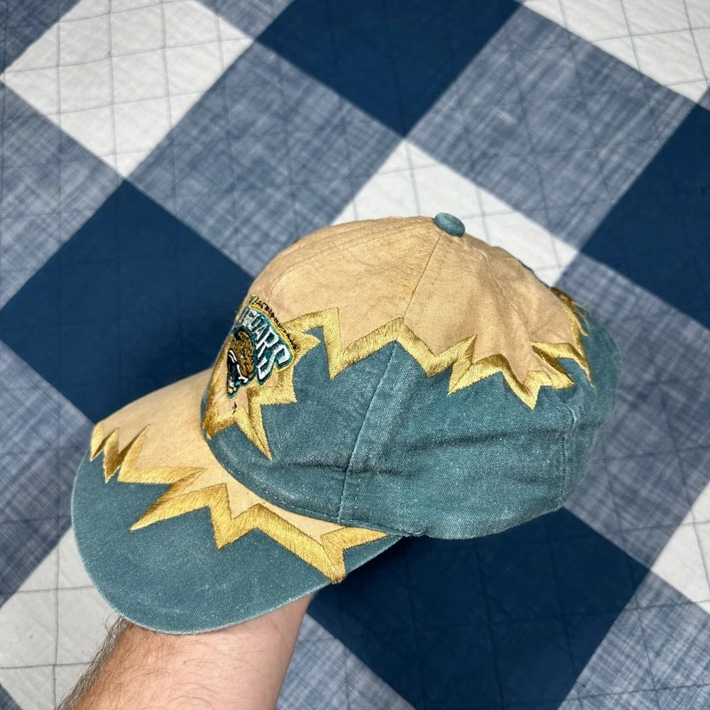 Rare 90s Vintage Jacksonville Jaguars Lightning Bolt Hat Drew Pearson Jags NFL